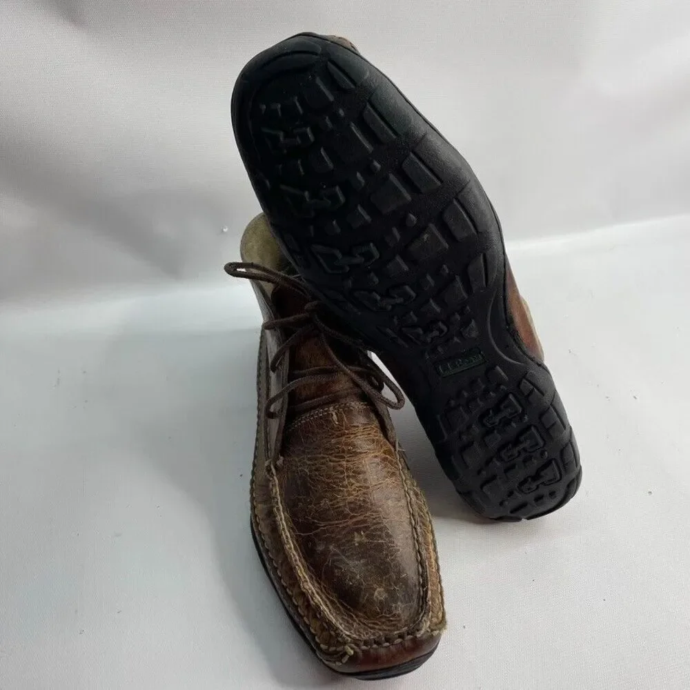 LL‎ Bean Chukka Boot Signature Moc Ankle Lace Up Sz 10 (READ)